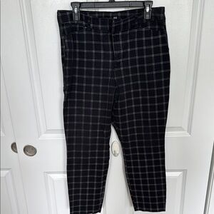 Women's Black Checkered Pants